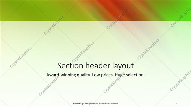 Section Header presentation slide layout