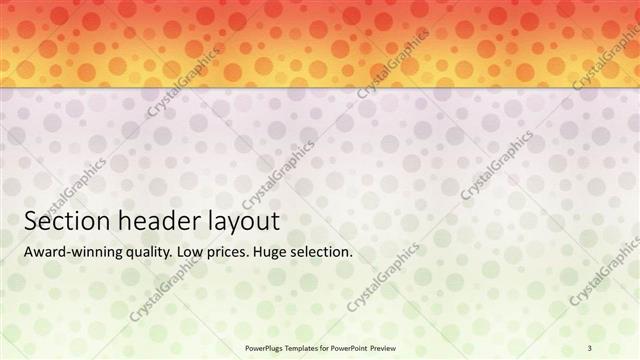 Section Header presentation slide layout