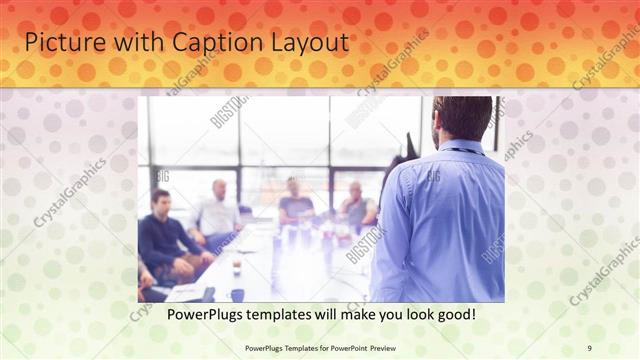 Picture with Caption presentation slide layout