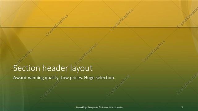 Section Header presentation slide layout