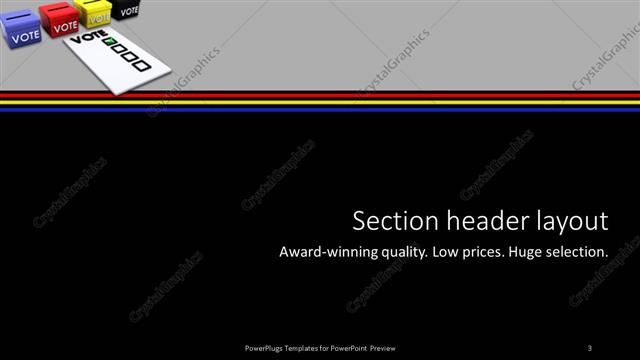Section Header presentation slide layout