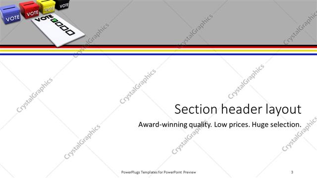 Section Header presentation slide layout