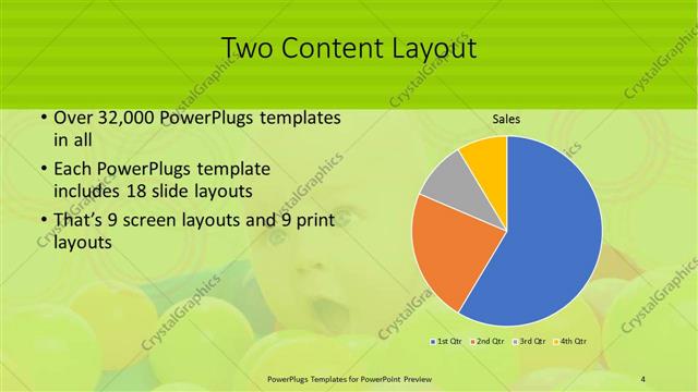Two Content presentation slide layout