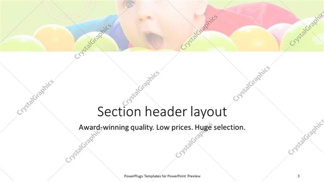 Section Header presentation slide layout