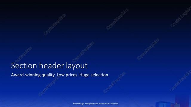 Section Header presentation slide layout