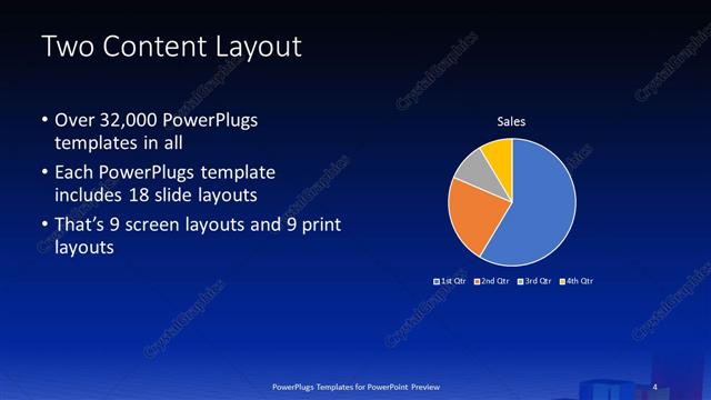 Two Content presentation slide layout