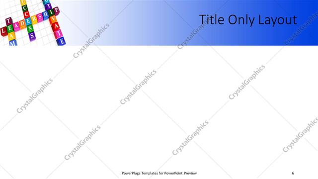 Title Only presentation slide layout
