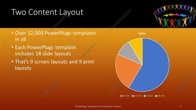Two Content presentation slide layout