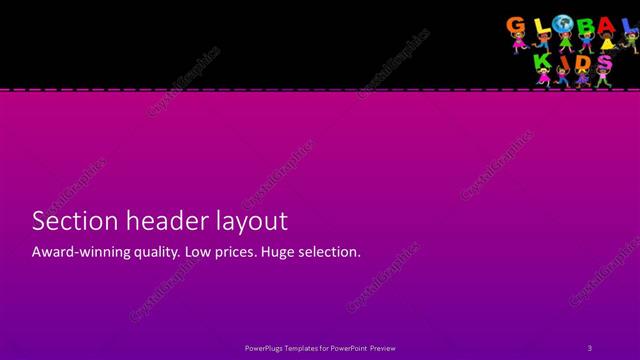 Section Header presentation slide layout