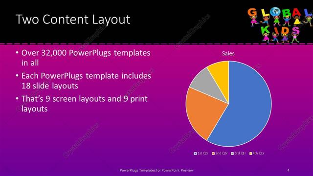 Two Content presentation slide layout
