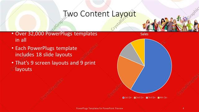 Two Content presentation slide layout