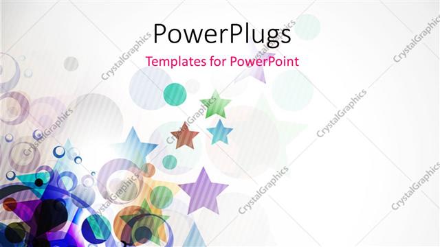  Presentation with colorful circles - Colorful circles and stars with grey color