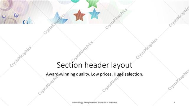 Section Header presentation slide layout