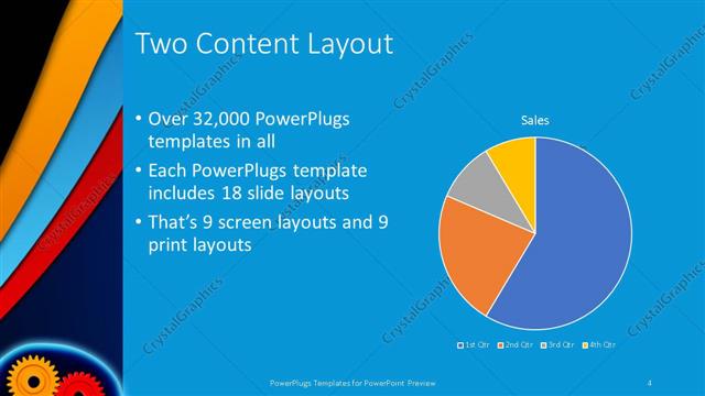Two Content presentation slide layout