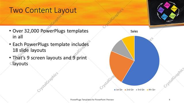 Two Content presentation slide layout