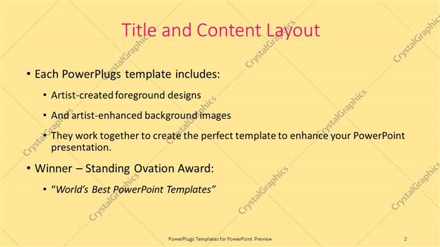 Title and Content presentation slide layout