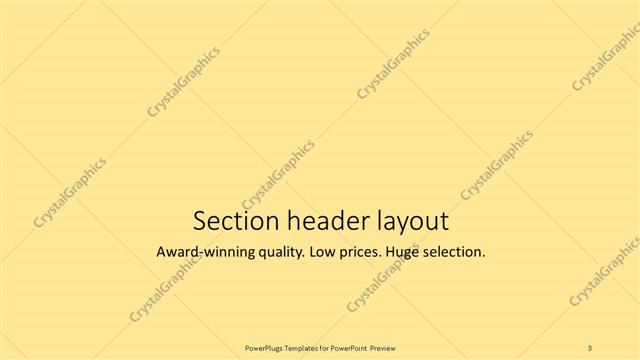 Section Header presentation slide layout