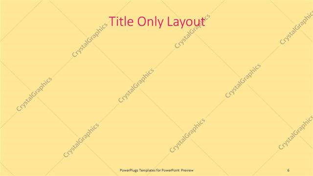 Title Only presentation slide layout
