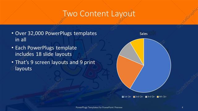 Two Content presentation slide layout