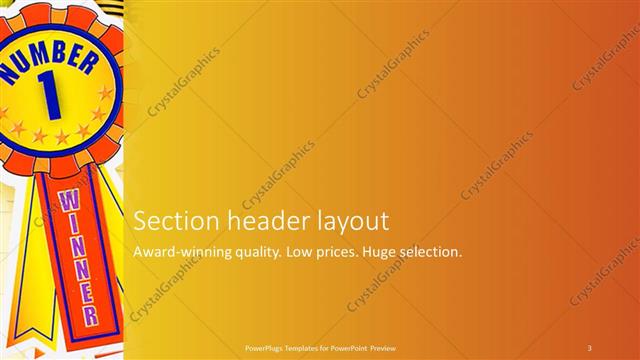 Section Header presentation slide layout