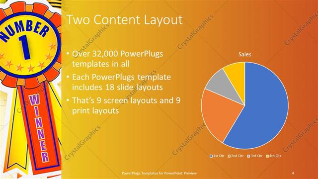 Two Content presentation slide layout
