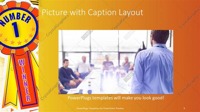 Picture with Caption presentation slide layout