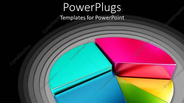  Presentation with pie chart - Colorful Division of sectors