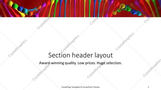 Section Header presentation slide layout