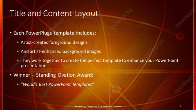 Title and Content presentation slide layout