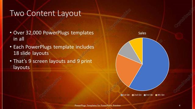 Two Content presentation slide layout