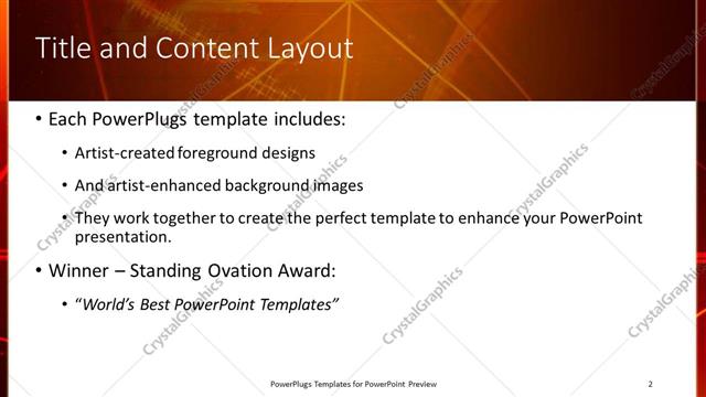 Title and Content presentation slide layout