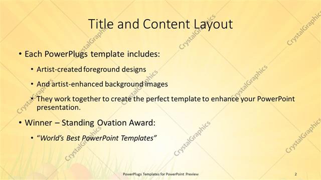 Title and Content presentation slide layout