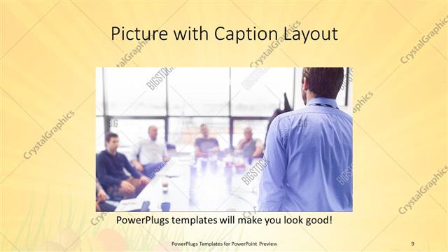 Picture with Caption presentation slide layout