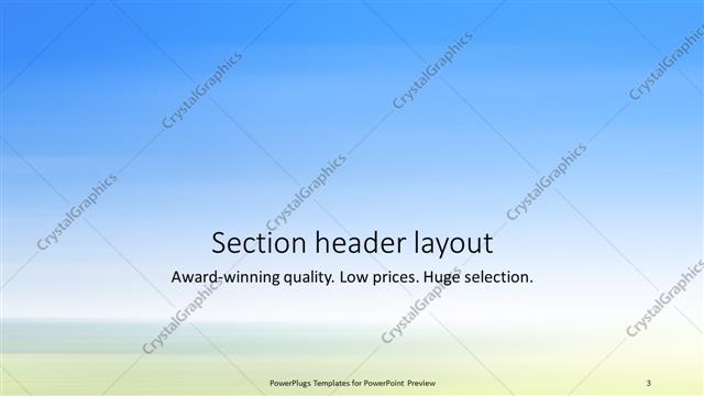 Section Header presentation slide layout