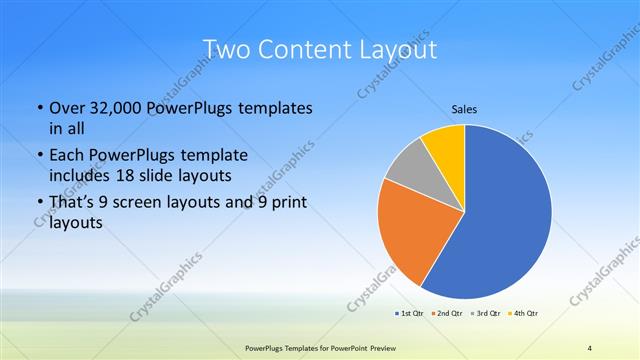 Two Content presentation slide layout