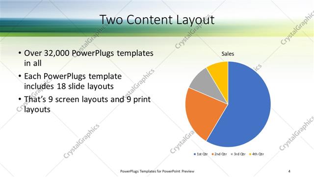 Two Content presentation slide layout