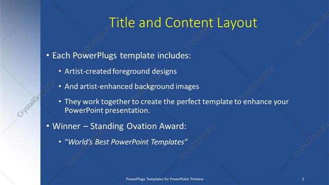 Title and Content presentation slide layout