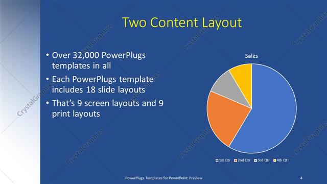 Two Content presentation slide layout