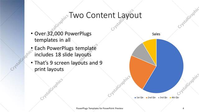 Two Content presentation slide layout