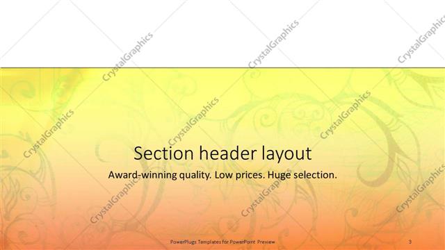 Section Header presentation slide layout