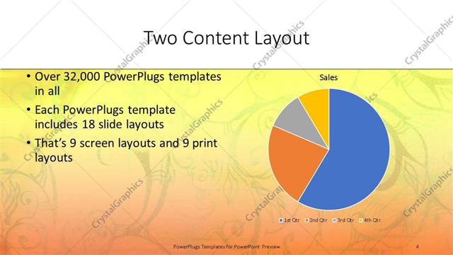 Two Content presentation slide layout
