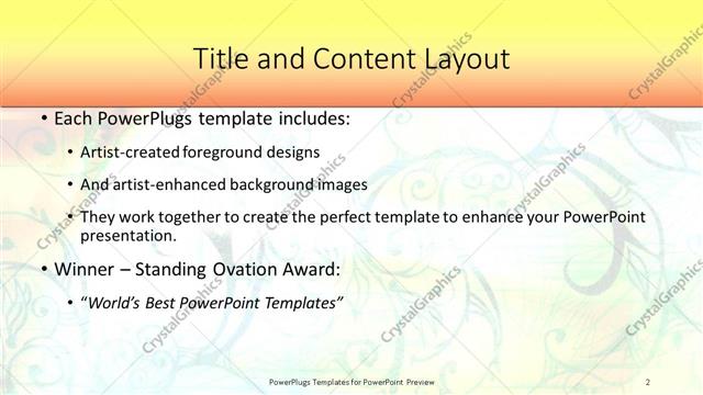 Title and Content presentation slide layout