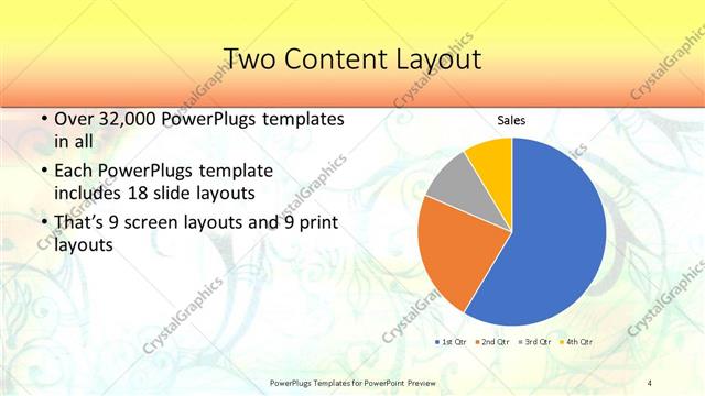 Two Content presentation slide layout