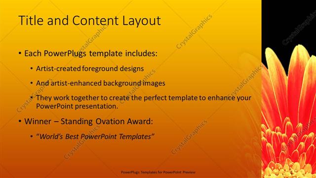 Title and Content presentation slide layout