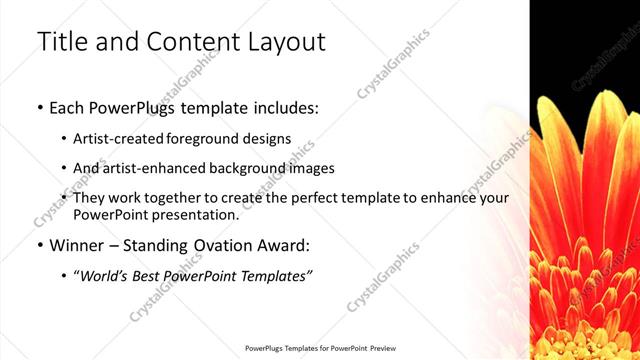 Title and Content presentation slide layout