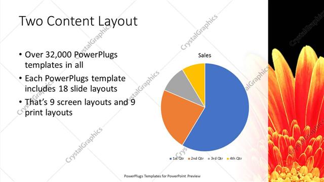 Two Content presentation slide layout