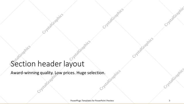 Section Header presentation slide layout