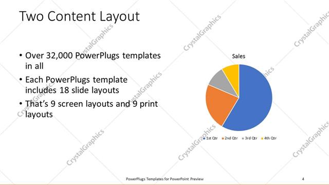 Two Content presentation slide layout