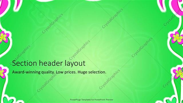Section Header presentation slide layout