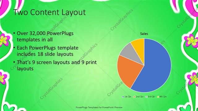 Two Content presentation slide layout